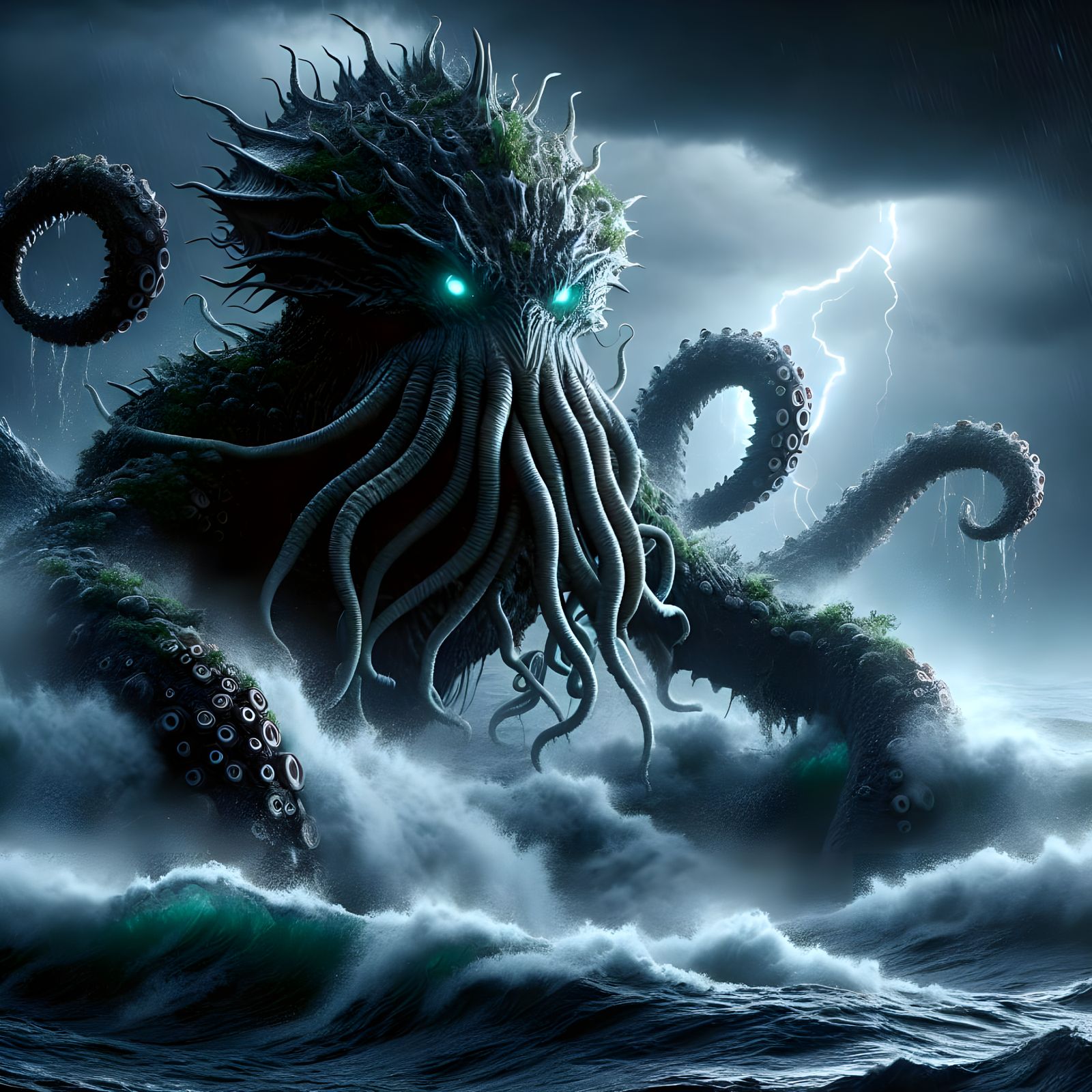 Iku-Turso, the legendary Finnish sea monster.