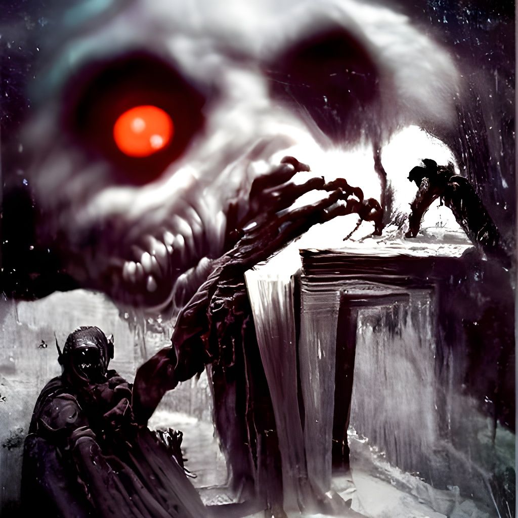 Disturbing Analog Horror Scene in Gustave Doré Style