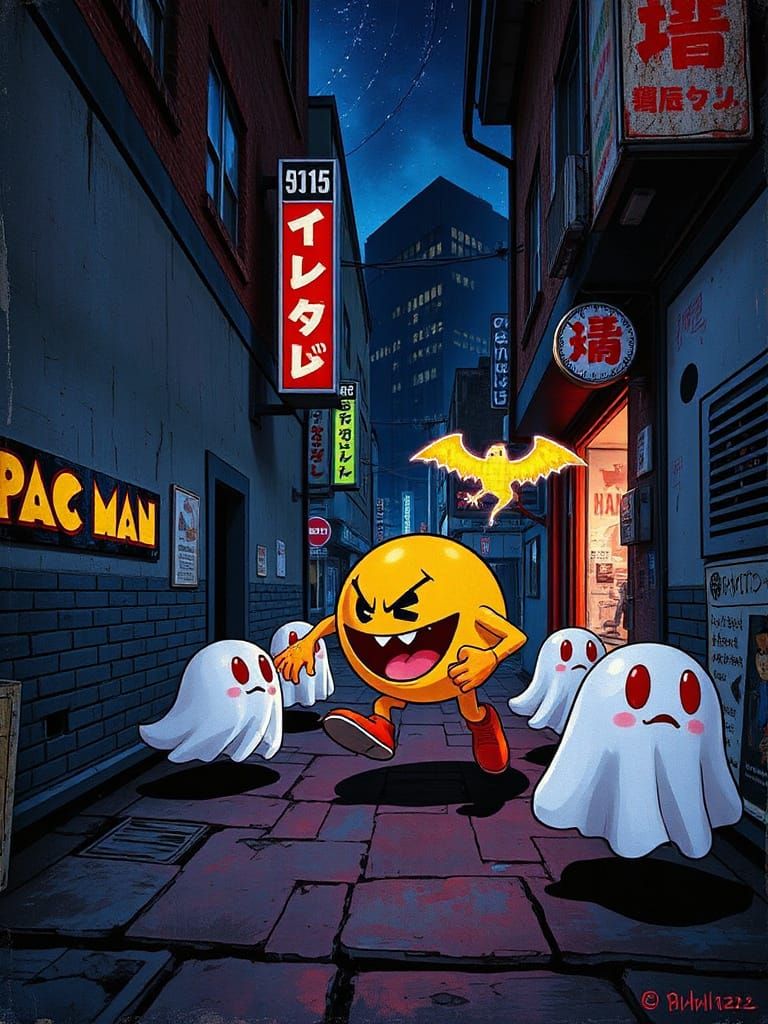 Pac-Man: Ghost's Revenge - Dark Anime Movie Poster