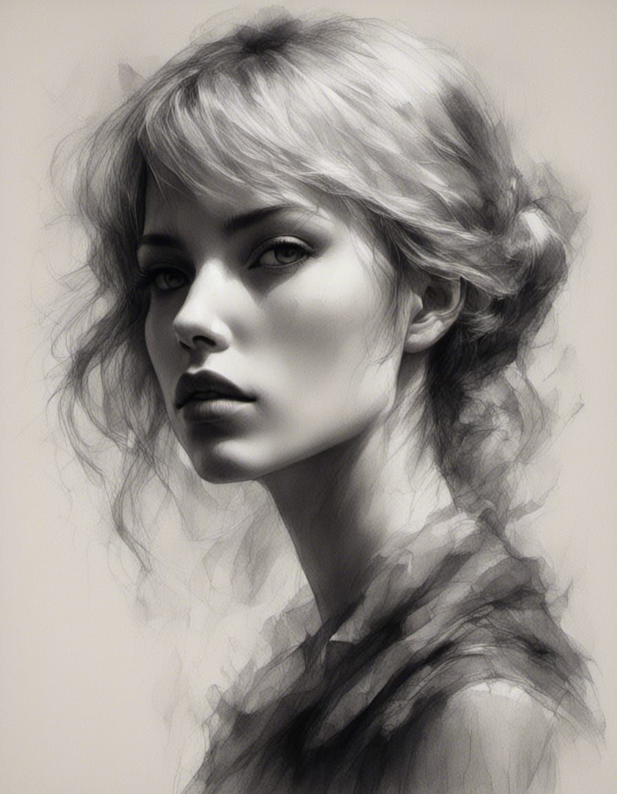 Classic Film Noir Portrait in Black and White