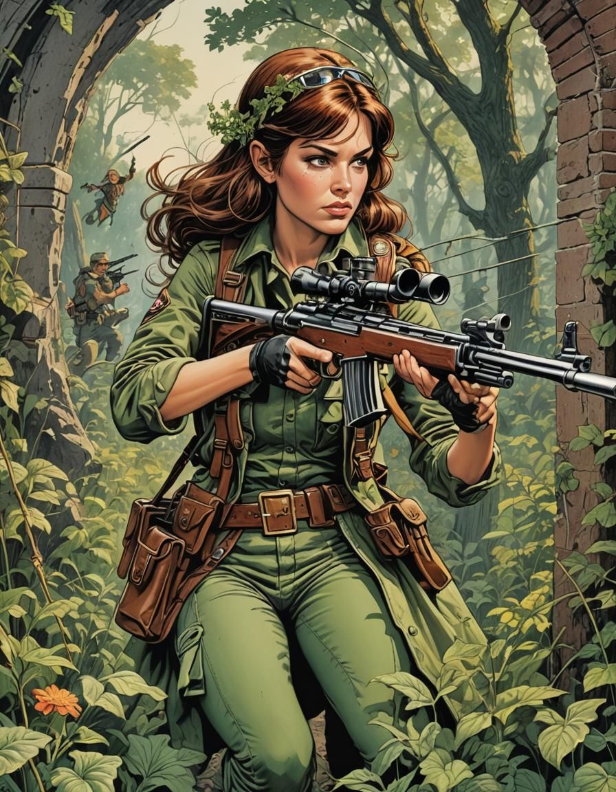 Fairy Sniper: Exploitation Movie Poster Illustration