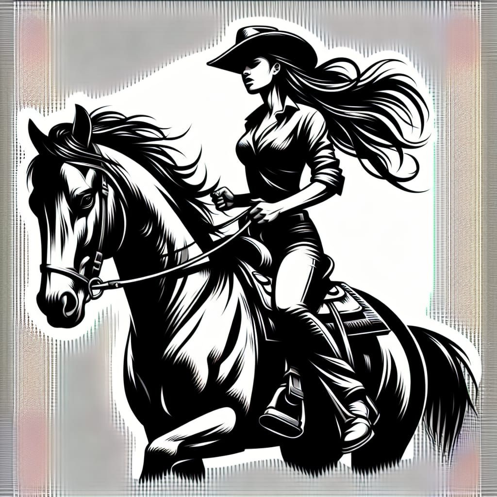 Mysterious South Asian Cowgirl Rides into the Sunset