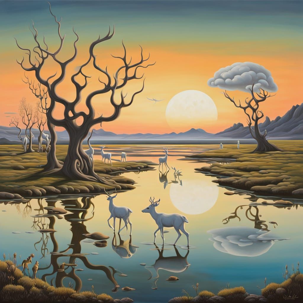 The Deer Began Morphing Into Trees