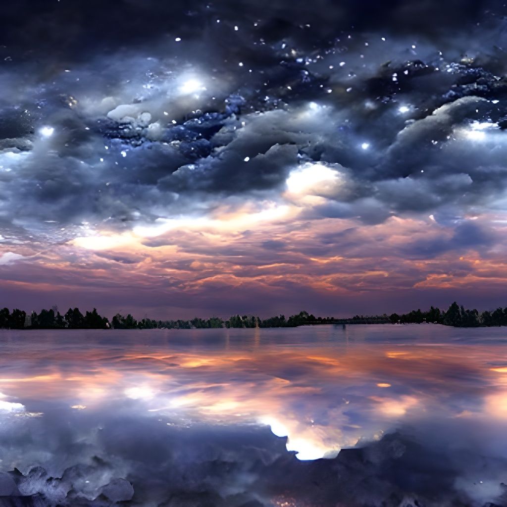 Starlit Lake Reflects Milky Way's Ethereal Glow