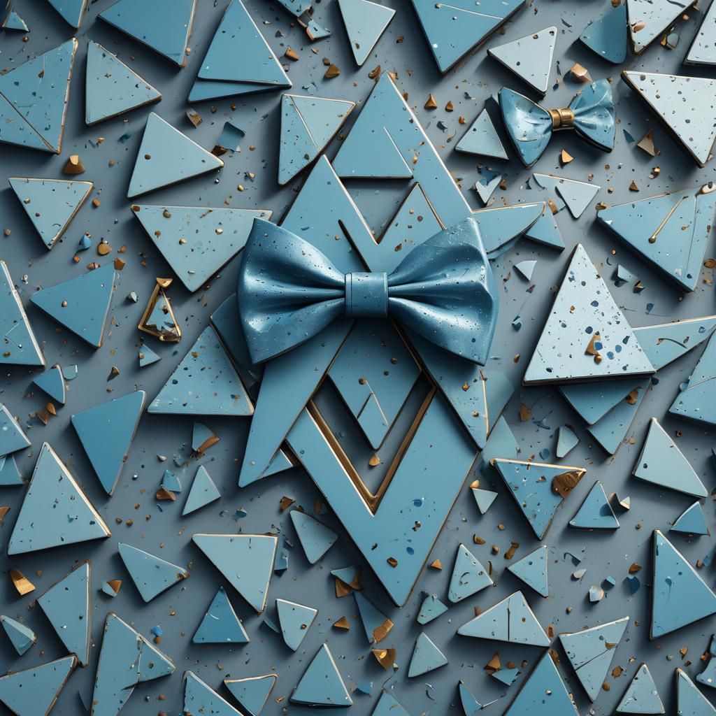 Fantastical Bow Tie Gentleman with Glowing Blue Eye