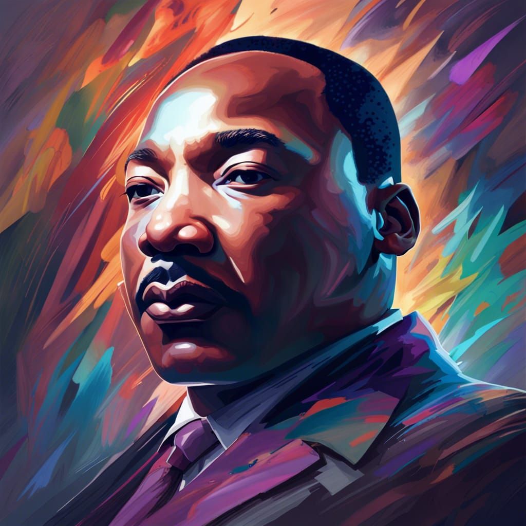 Martin Luther King Portrait in Artgerm Style