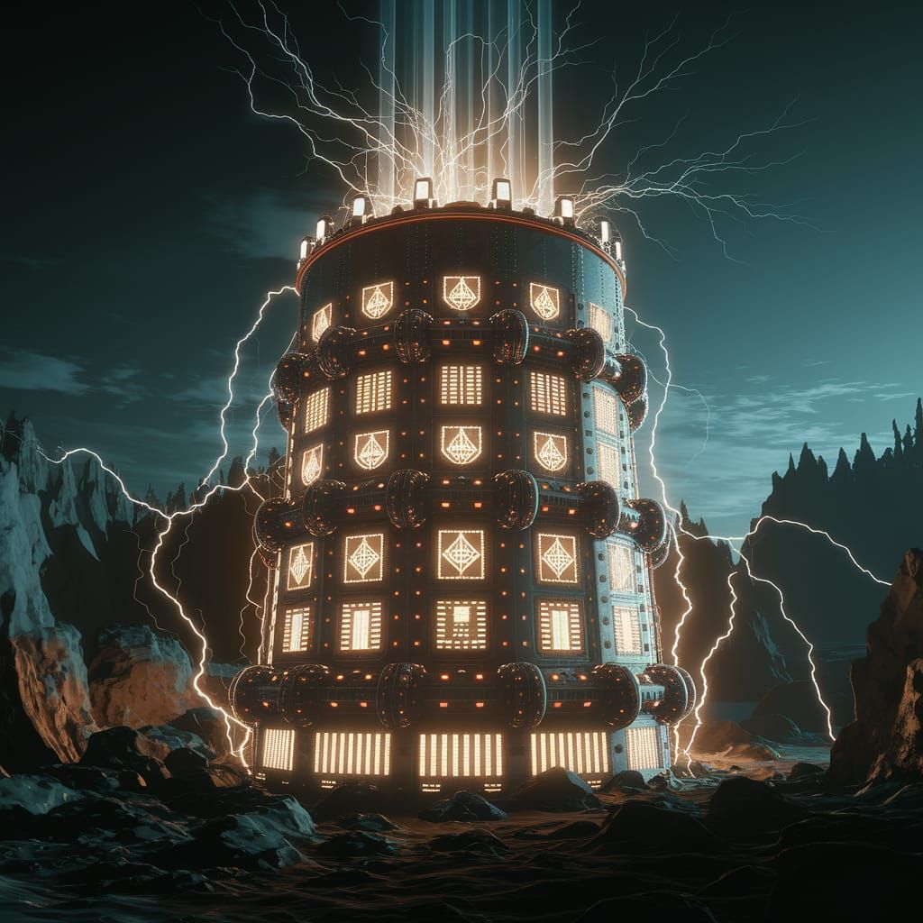 Bioluminescent Nuclear Filtration Unit in Pixelcore Style