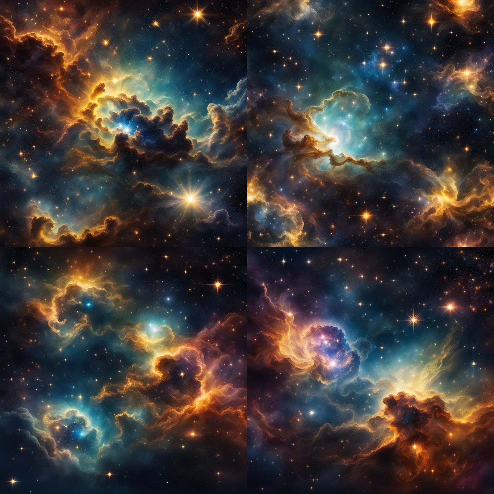 Golden Stars in a Dark Nebula Galaxy