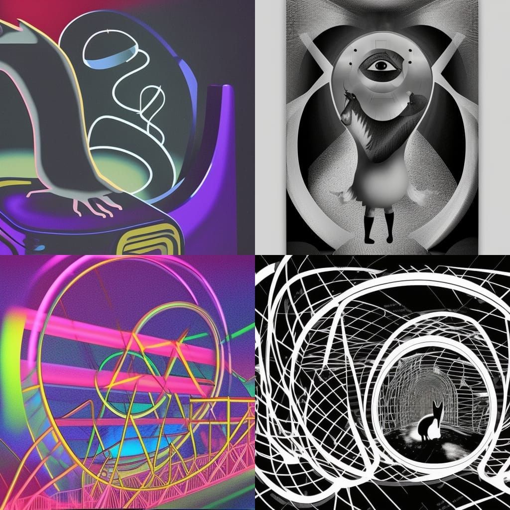 Fox Eats Rollercoaster in Film Noir Style