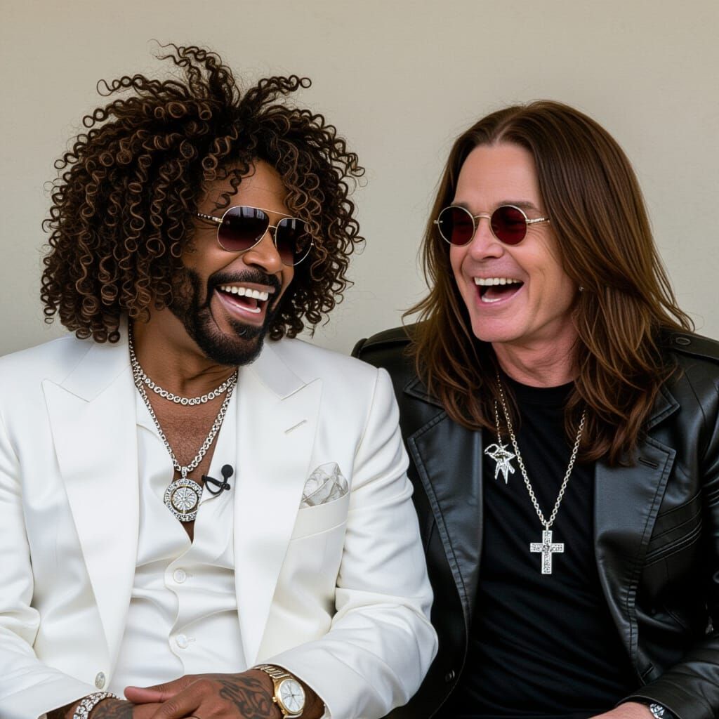 Sly Stone and Ozzy Osbourne Share a Laugh
