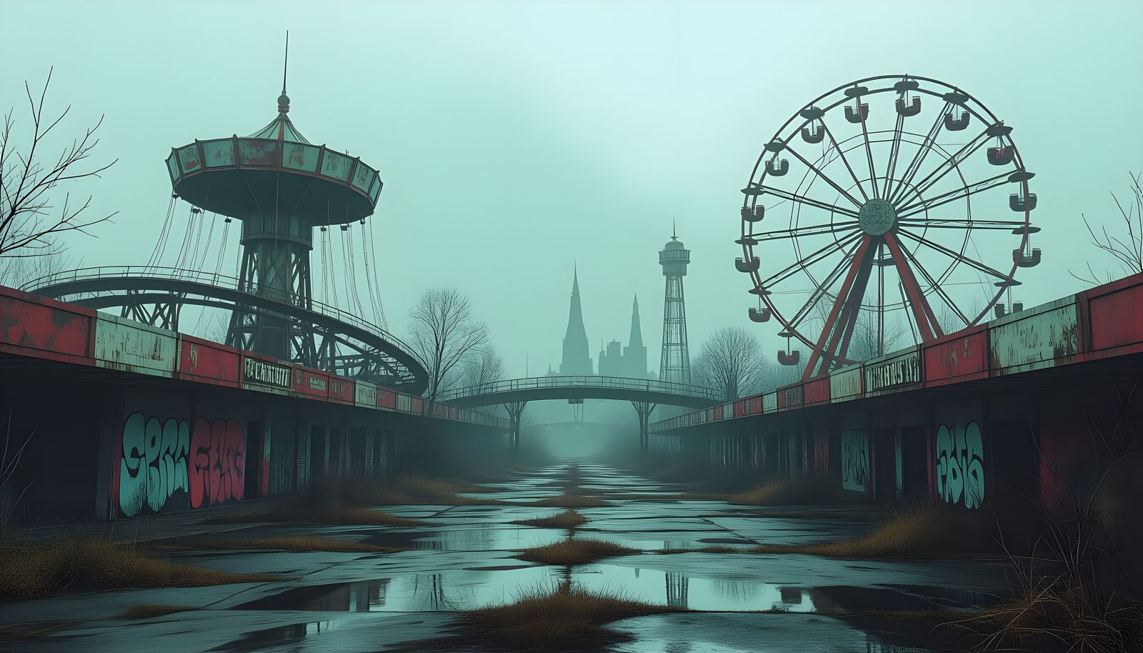 Abandoned Soviet Amusement Park - Eerie Atmosphere