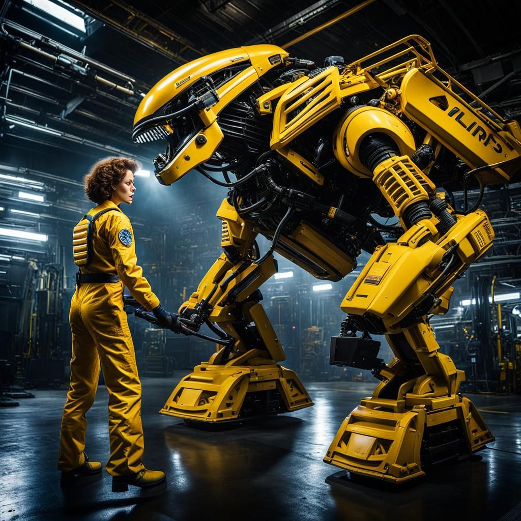 Scene from Aliens, but with Ripley and the Alien Queen's roles reversed.