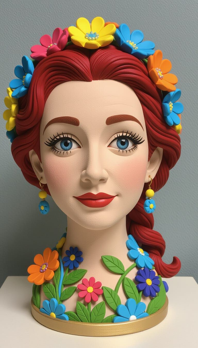 Detailed and Vibrant Clay Art Creation
