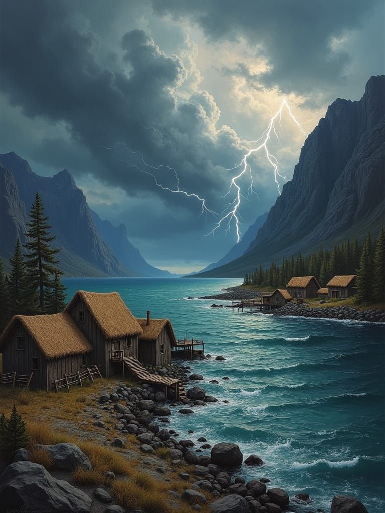 Storm comin' in the fjord