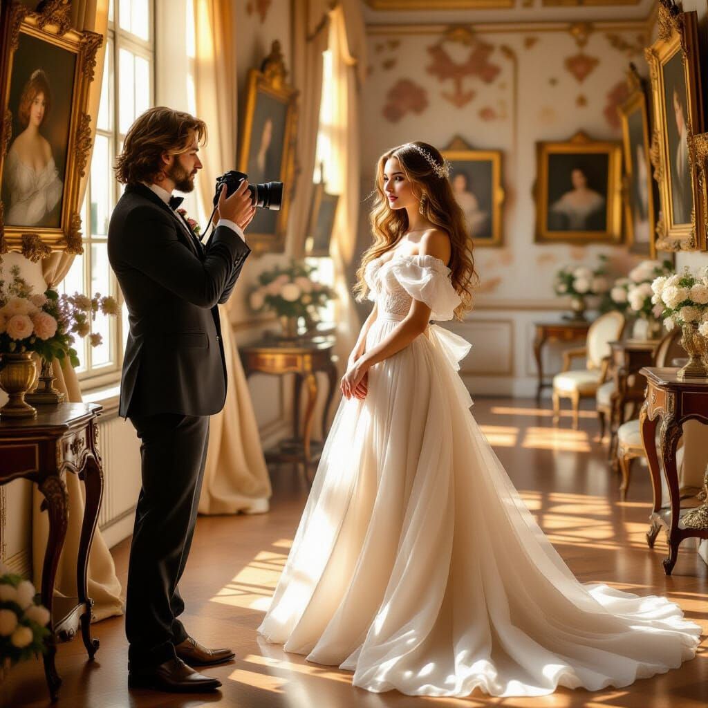 Romantic Portrait Session in Impressionist Style