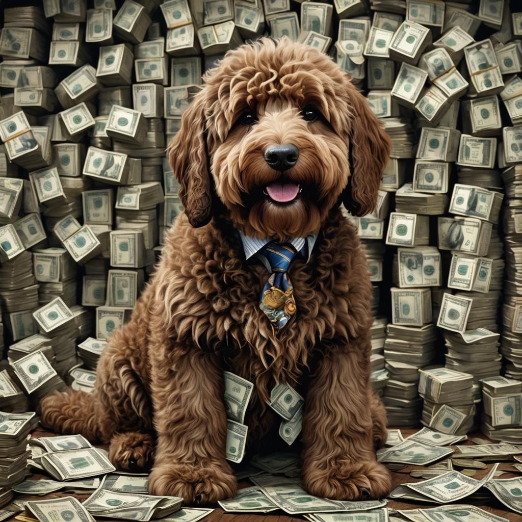 Goldendoodle CEO: Matte Painting in Deep Color