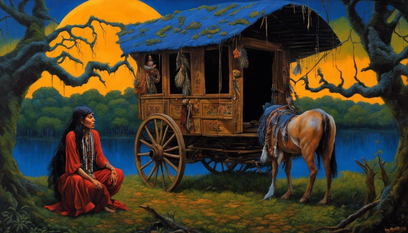 Gypsy Fortune Teller in Louisiana Bayou