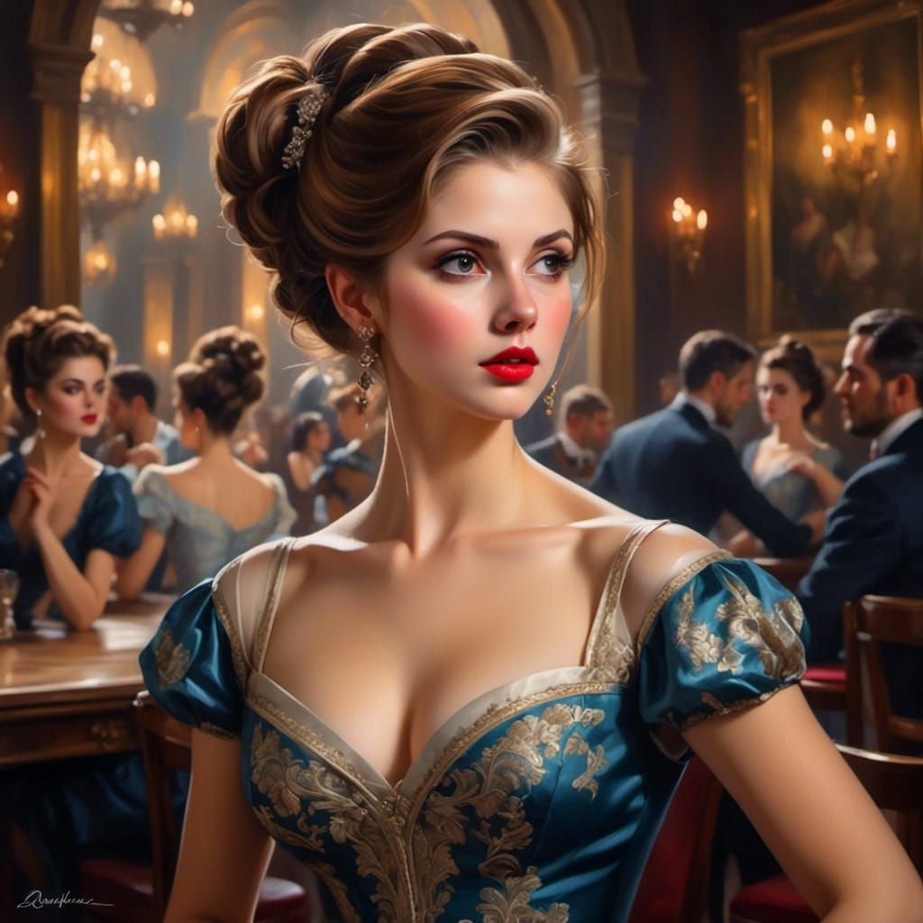 Flamenco Dancer in Seville: Hyperdetailed Concept Art