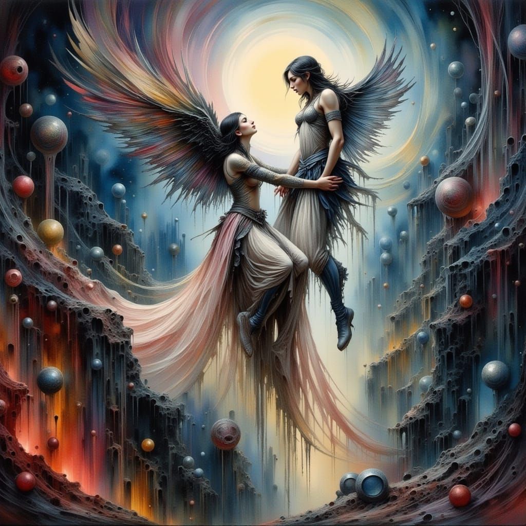 Abstract Organic Forms with Soft Color Palette