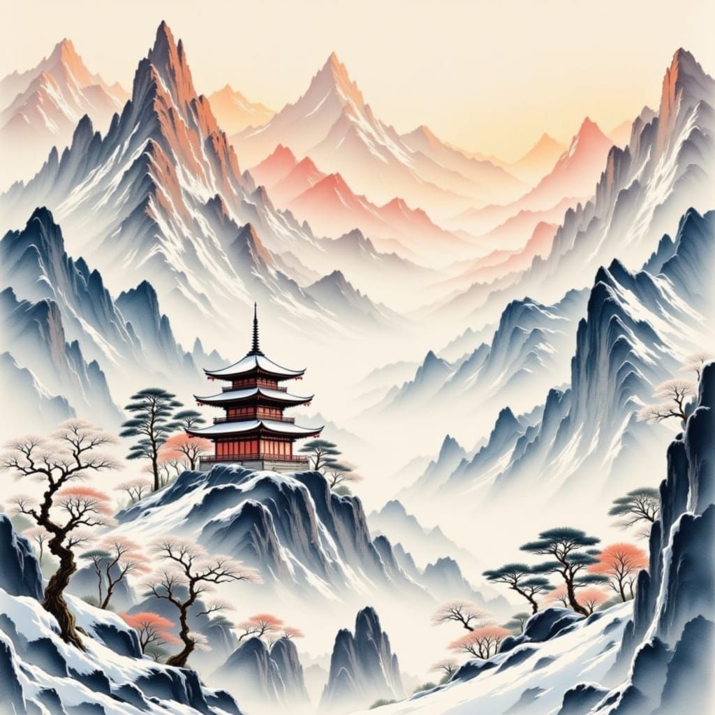 Snowy moutalin Landscape