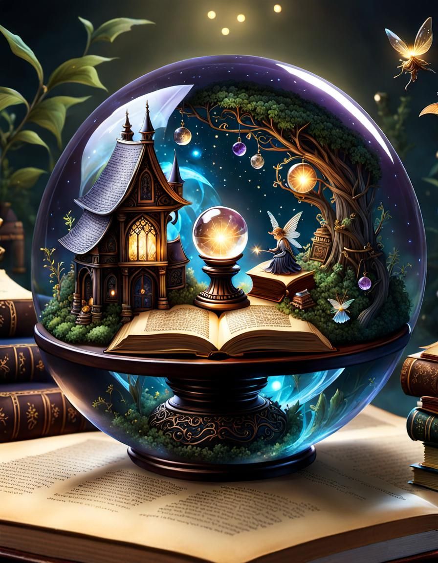 Magic School Crystal Ball with Fairies