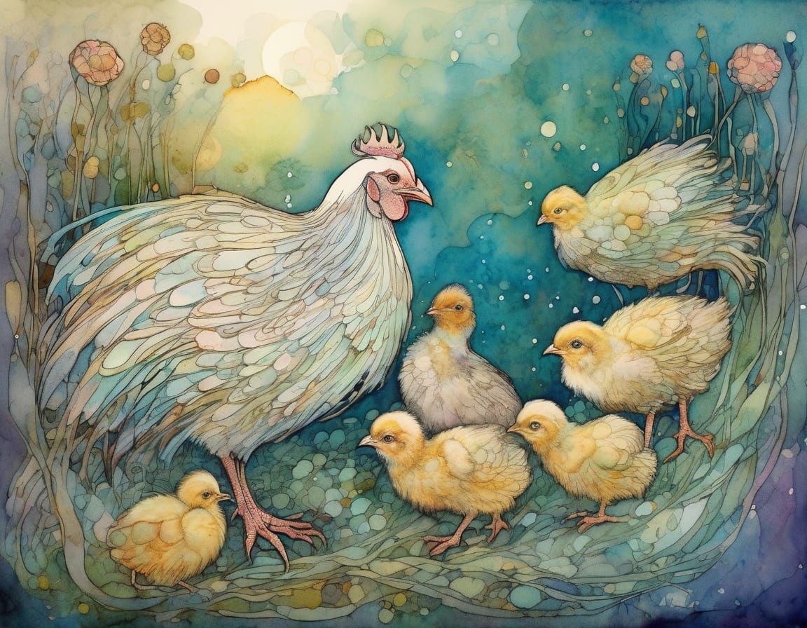 Motherly Love in Vibrant Watercolour