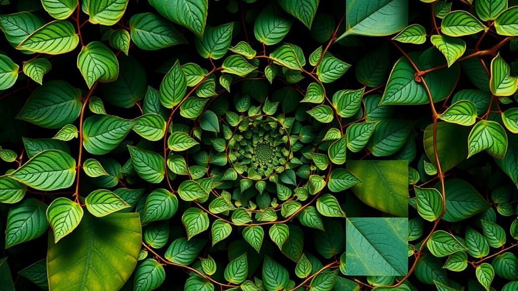 Fibonacci Botanical Geometry in Photorealistic Style
