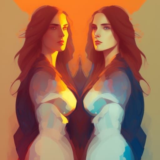 Lesbian Vampire Lovers in Pop Art Style