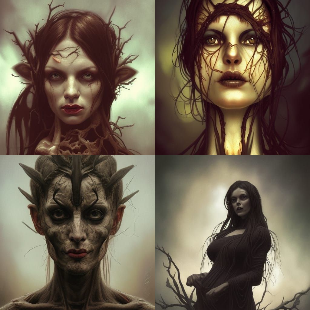 Creepy Samhain Figure in Dark Witchcore Style