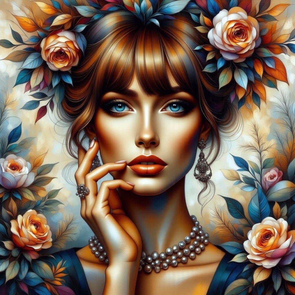 Fantastical Portrait in Earthy Colors