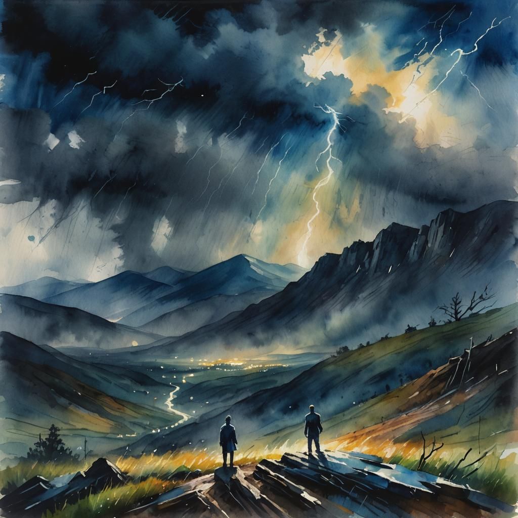 Ethereal Music Landscape in Impressionist Style