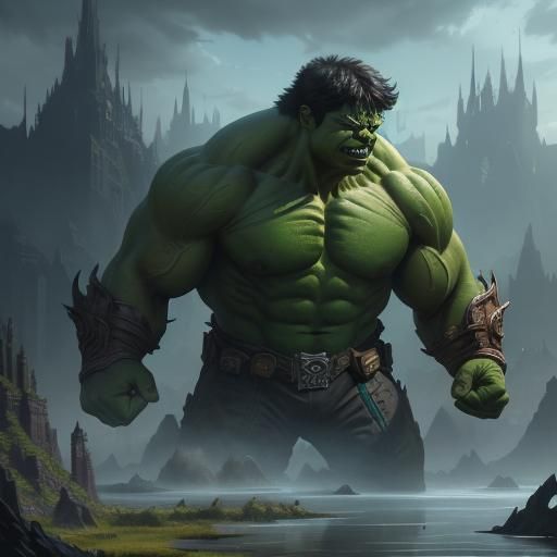 Detailed Matte Painting of the Hulk