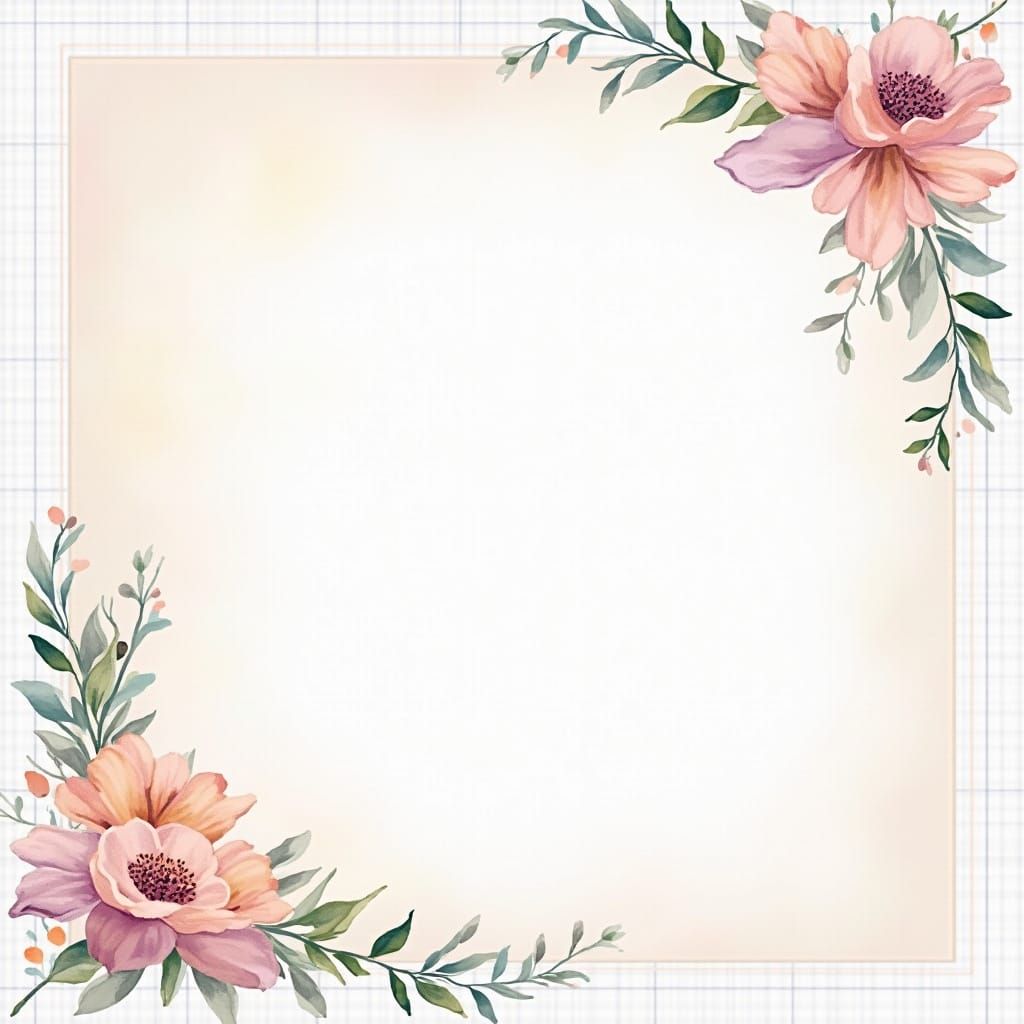 Whimsical Watercolour Planner Page in Pastel Hues