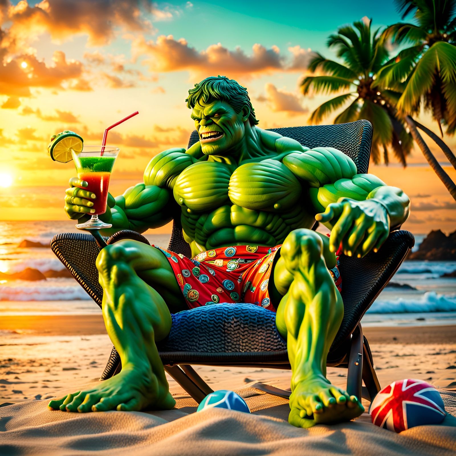 Hulk Takes a Beach Vacation