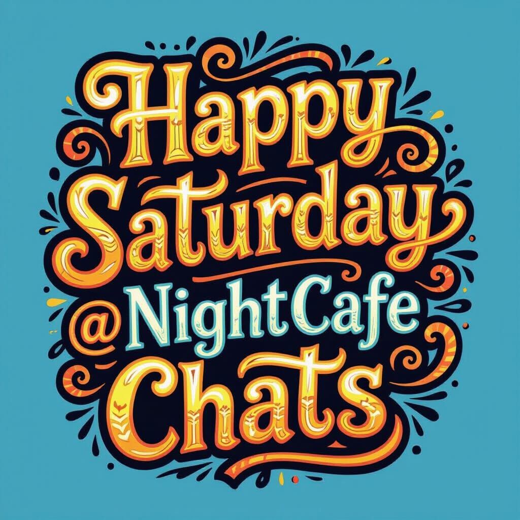 Happy Saturday: Ornate Hand-Drawn Font Illustration