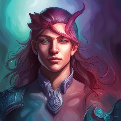 Mental Awareness Fantasy Portrait in Hyperdetailed Style