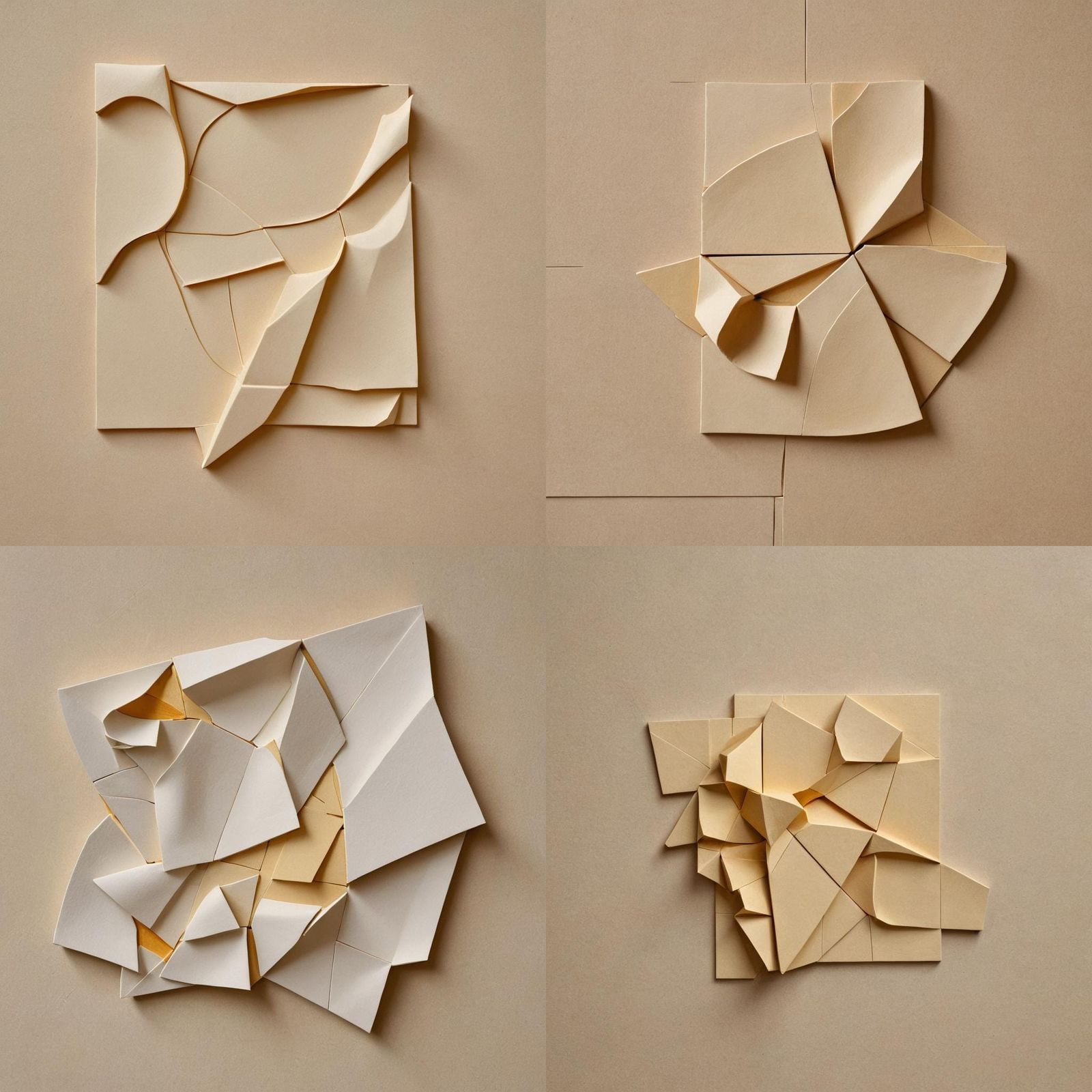 Minimalist 3D Polymer Clay Wall Art