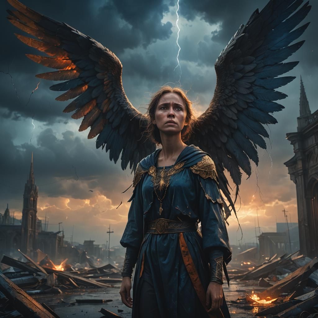 Dark Fantasy Fallen Angel Concept Art