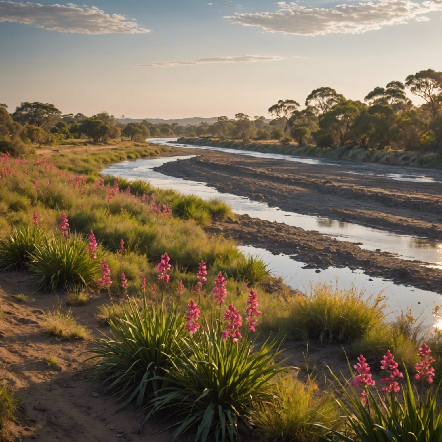 Subtropical Floodplain with Flowers in Hell Creek