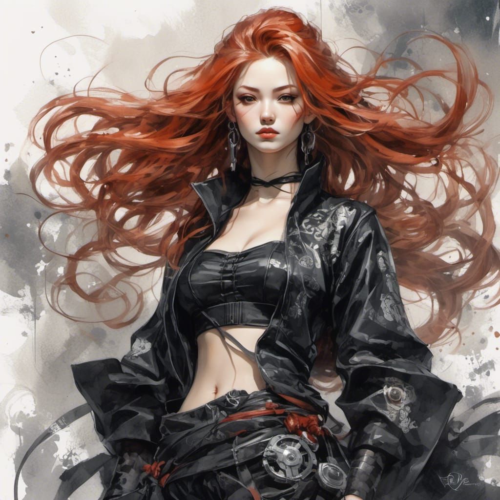 bionic cyberhanfu Rangiku Matsumoto (pinup version)