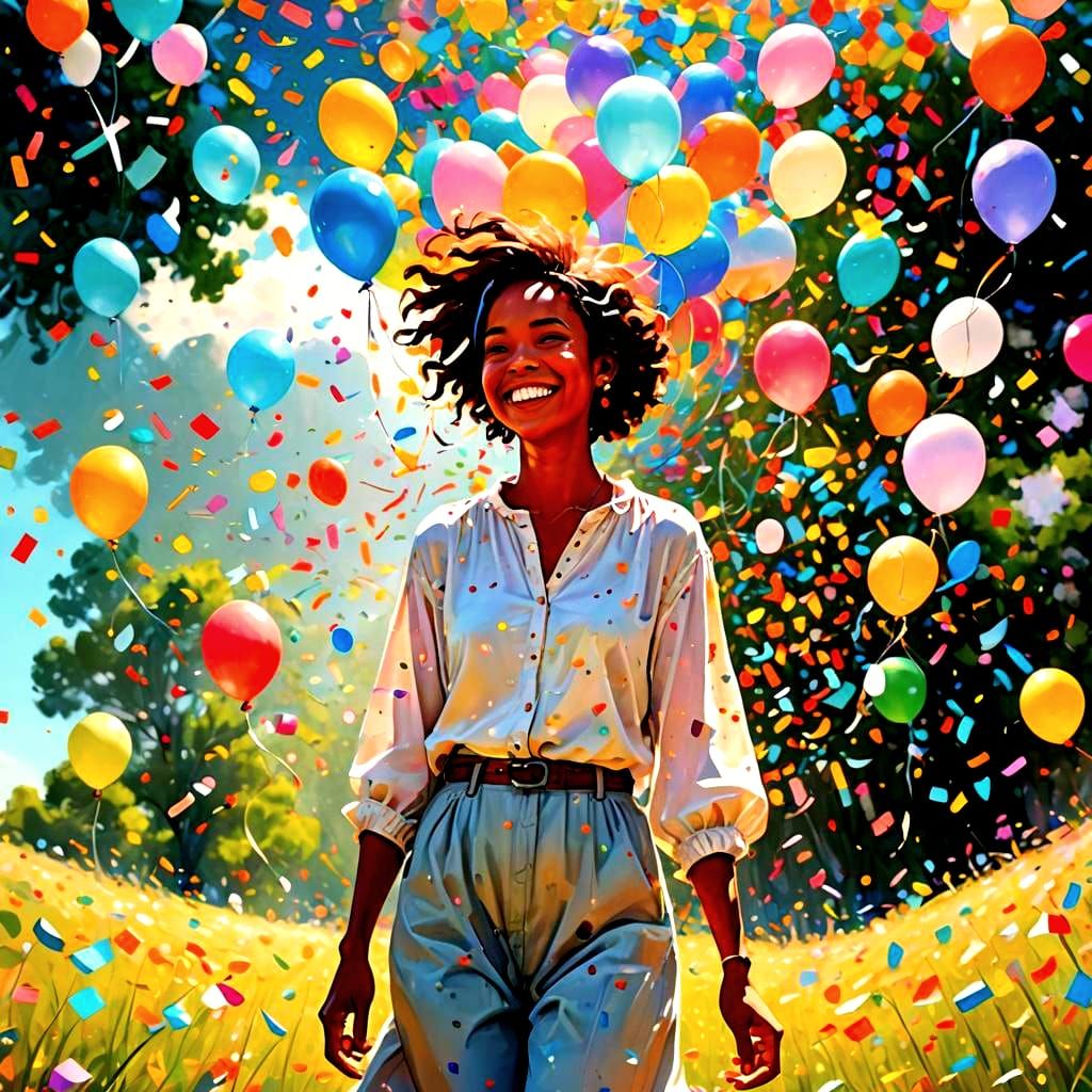 Amazing Happiness Visualized by AI