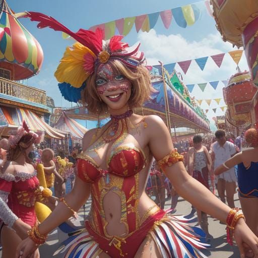 Vibrant Carnival Scene