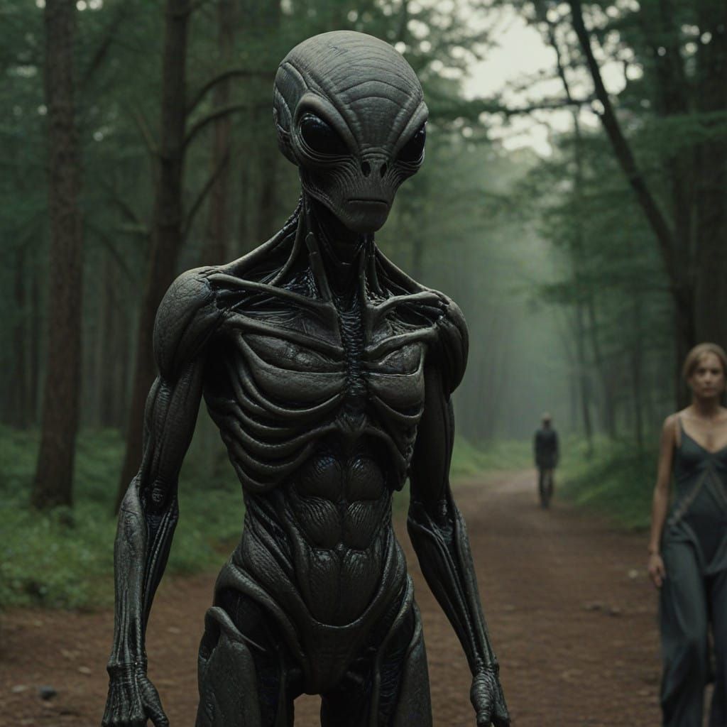 Alien Family Portraits in Epic Cinema Style