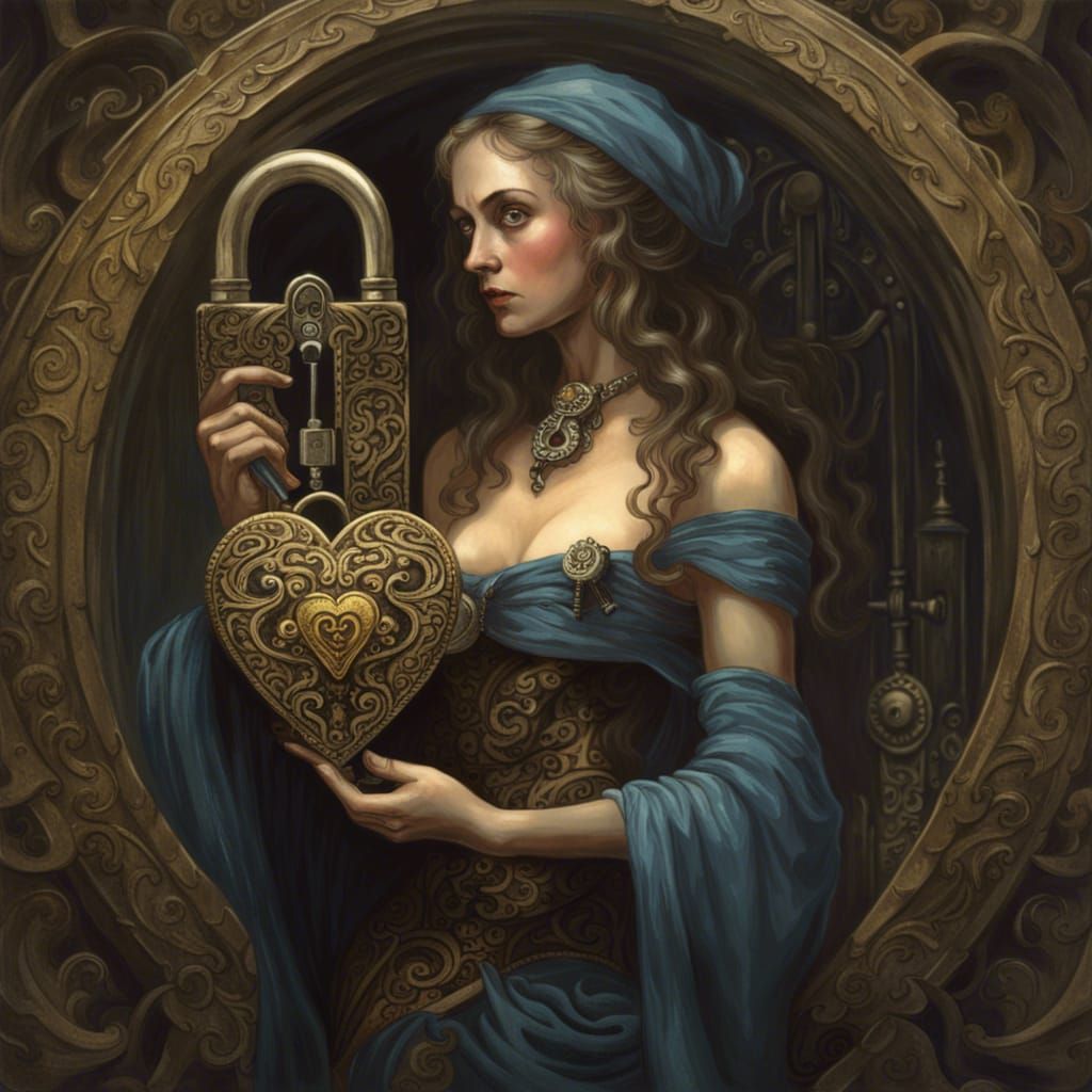 Woman with Skeleton Key, Horror Aesthetic