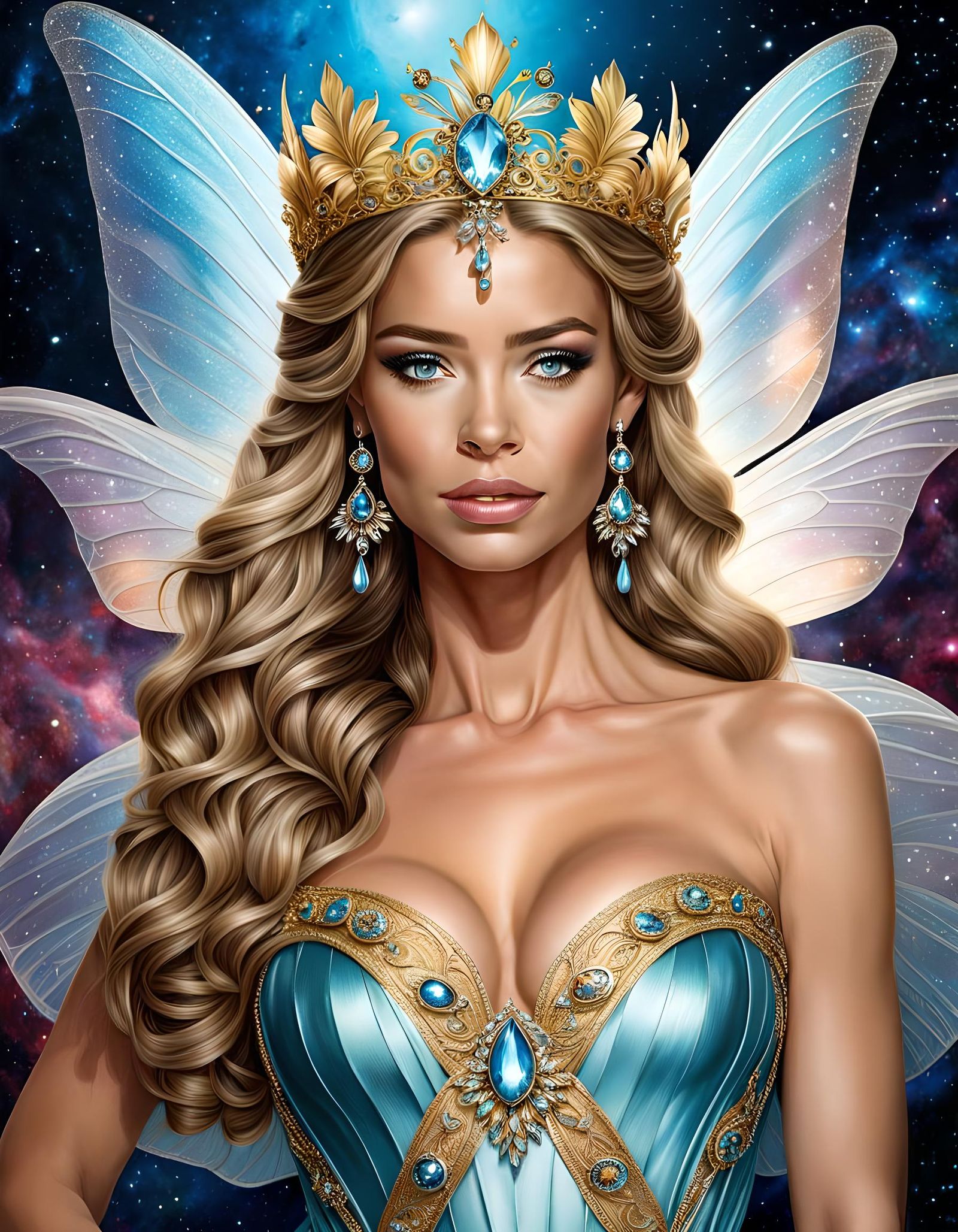 Beautiful Fairy Queen Portrait in Photorealism Style