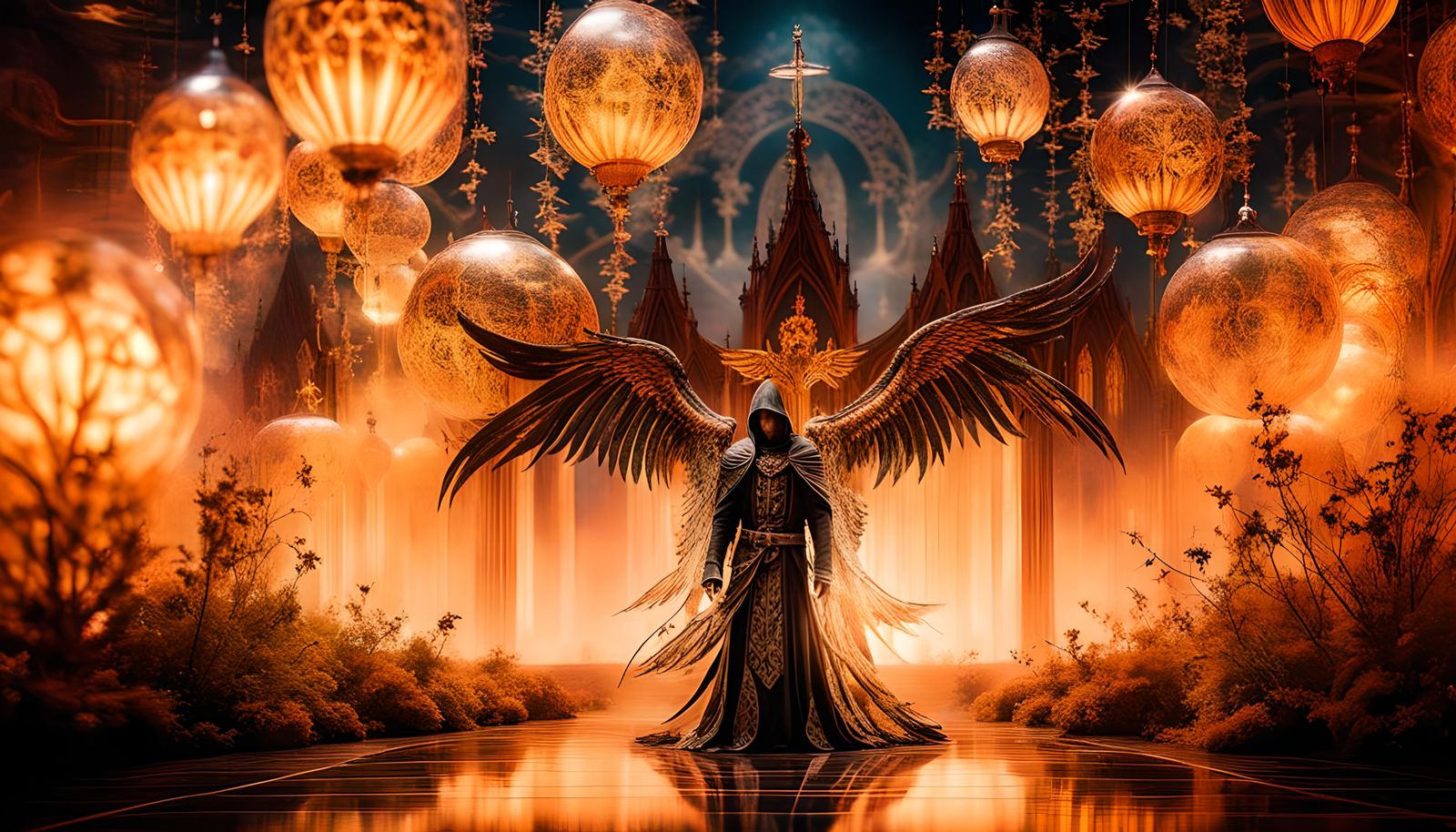 Ethereal Angel of Death in Gothic Digital Art