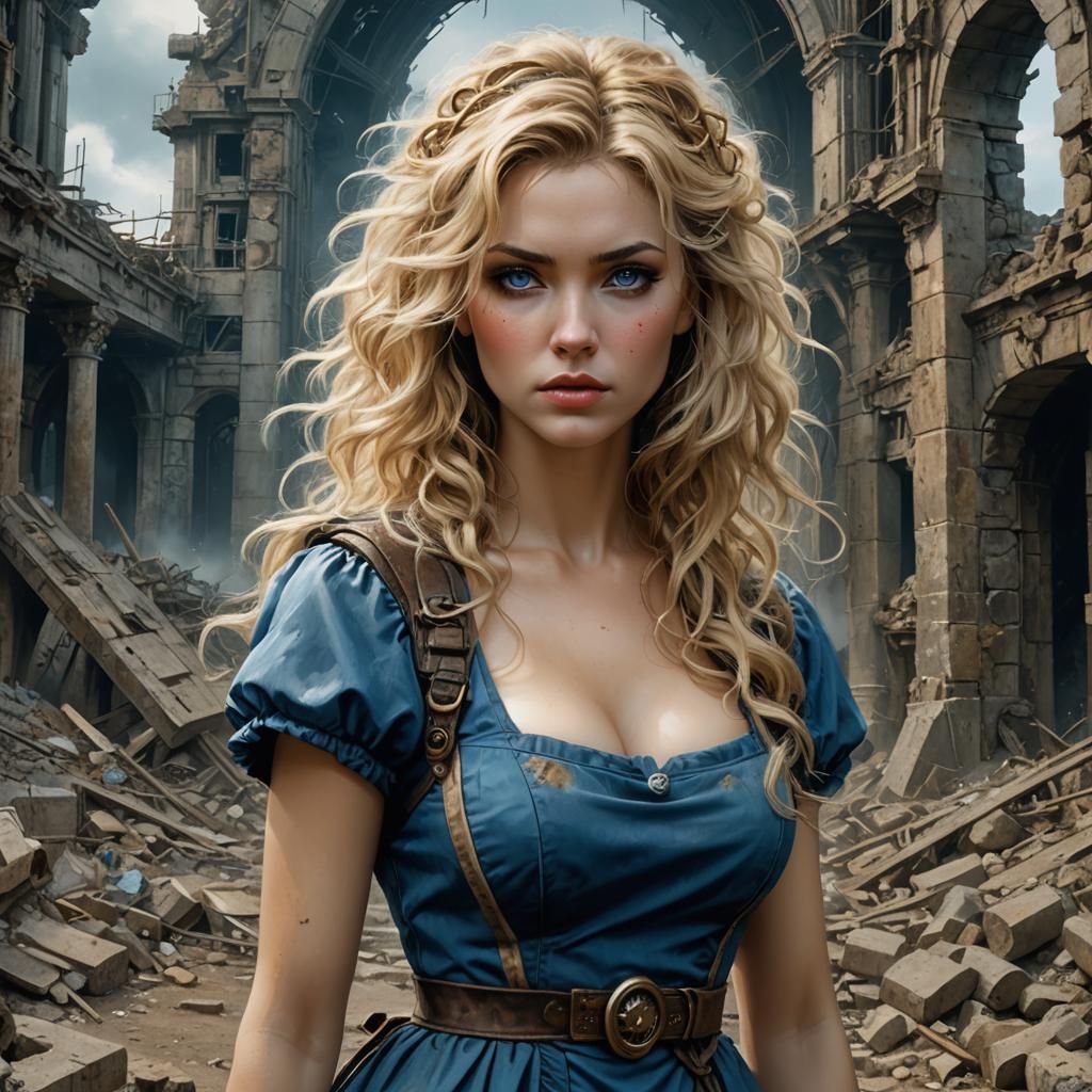 Alice in Post-Apocalyptic Wonderland: Digital Portrait