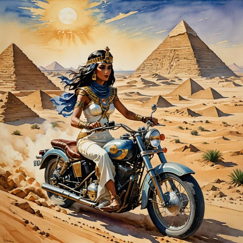 Cleopatra riding