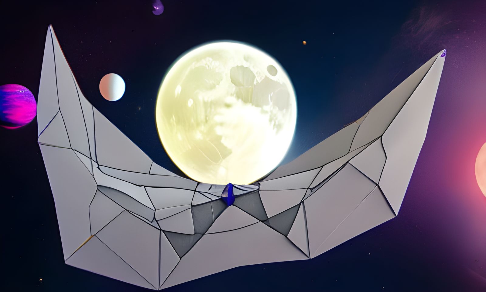 Origami Lunar Priestess in Synaptic Eclipse
