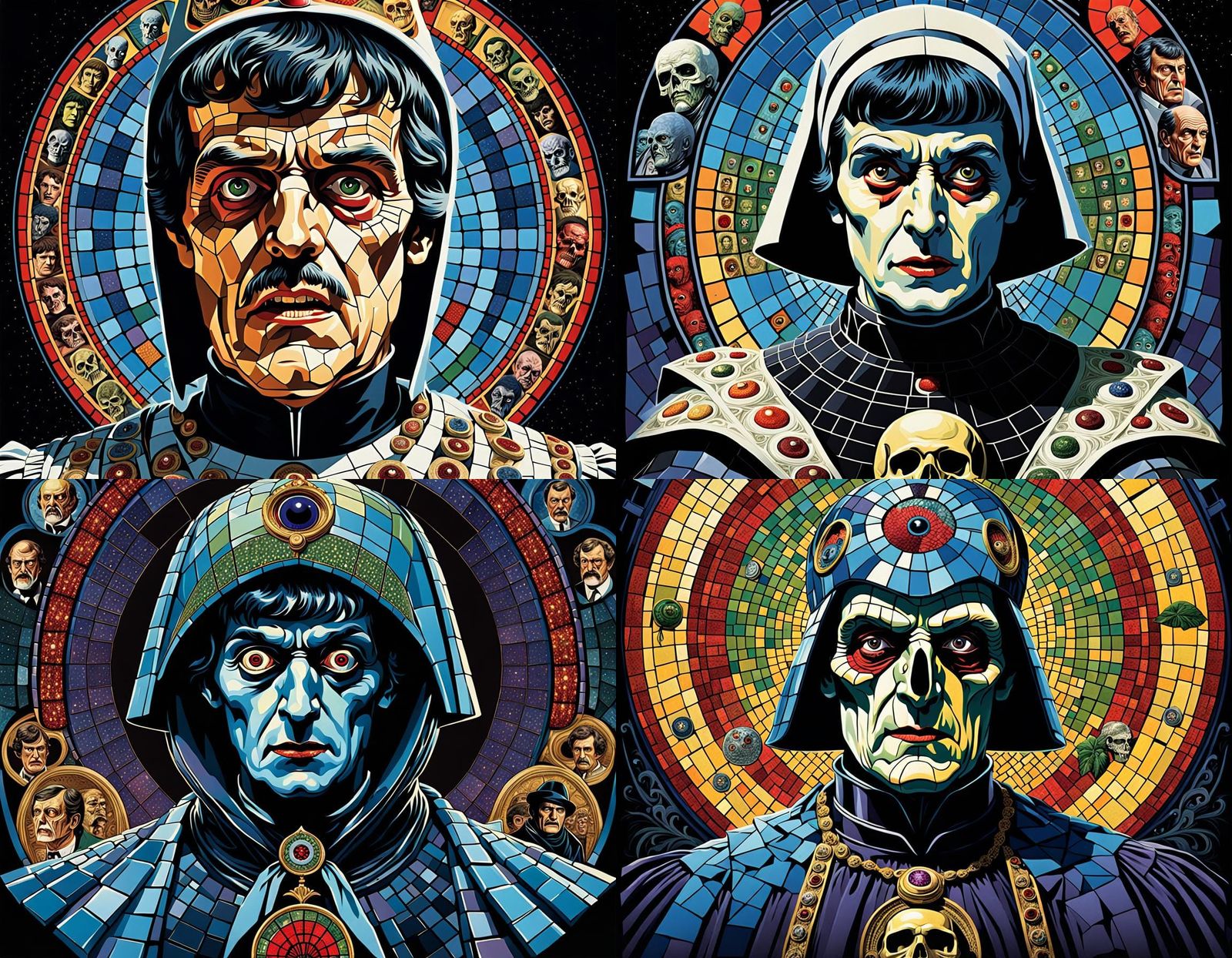 Dr. Phibes Revenge Movie Poster in Mosaic Style